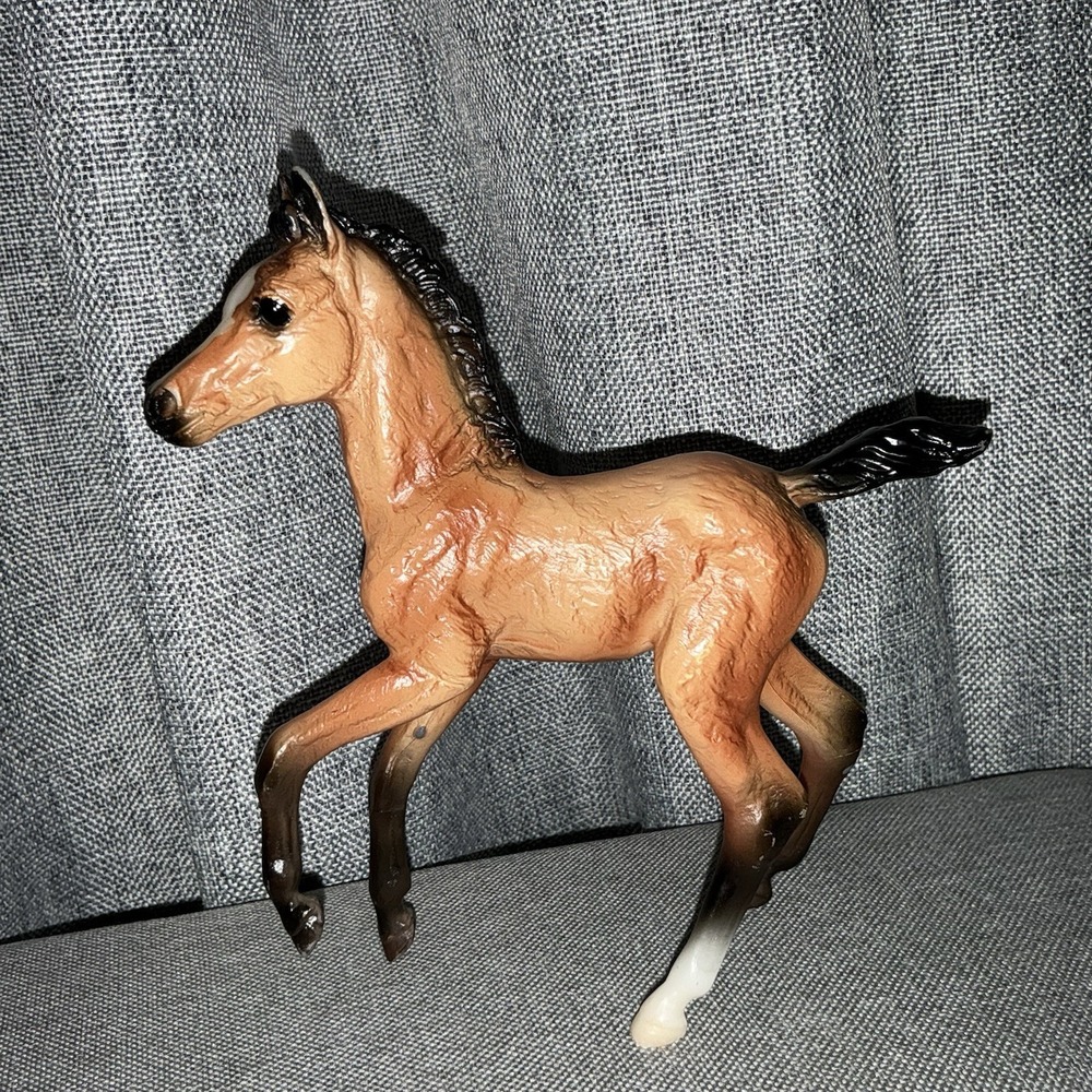vintage Breyer Brown Running Foal Colt Model Horse 7" Tall Breyer molding co USA